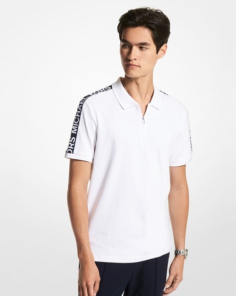 michael kors polo mens white