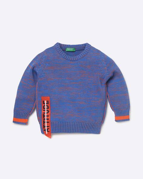 Benetton United Colors of Benetton Boys Blue Pullover Jumper Size 4 Years 