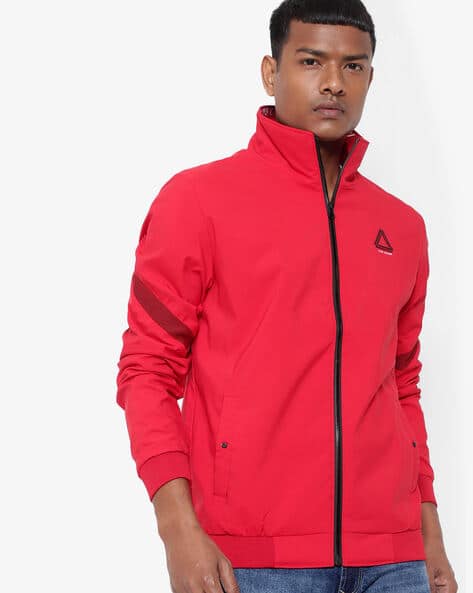 red zip jacket