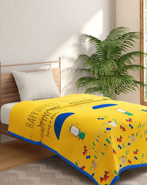 Buy Yellow Blankets, Dohars & Quilts for Home & Kitchen by PORTICO Online |  