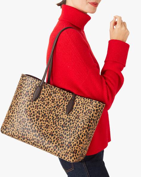 All Day Leopard Print Large Tote Bag