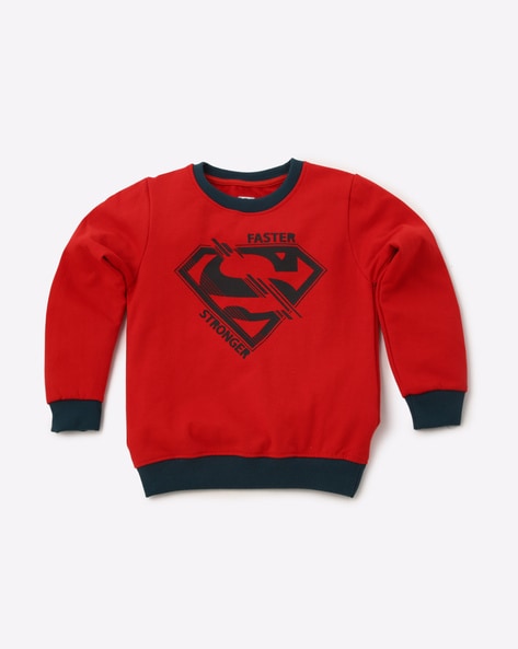 Eteenz Superman Print Crew-Neck Sweatshirt