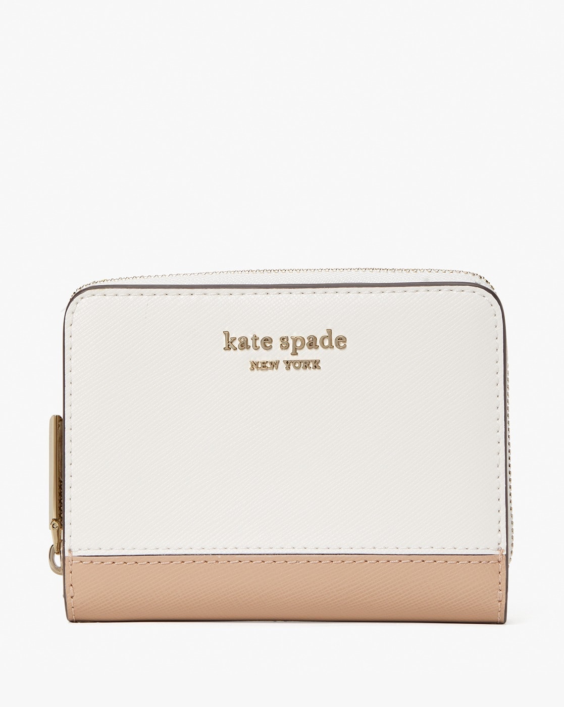 Buy KATE SPADE Spencer Small Compact Zip-Around Wallet | White Color Women  | AJIO LUXE