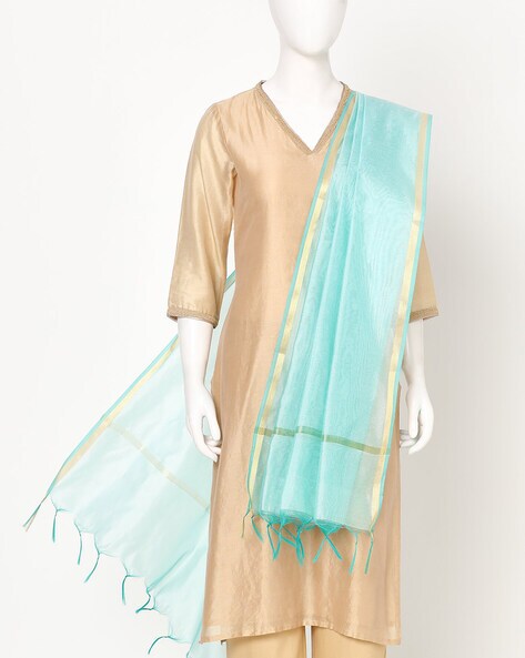 Solid Dupatta with Border Price in India