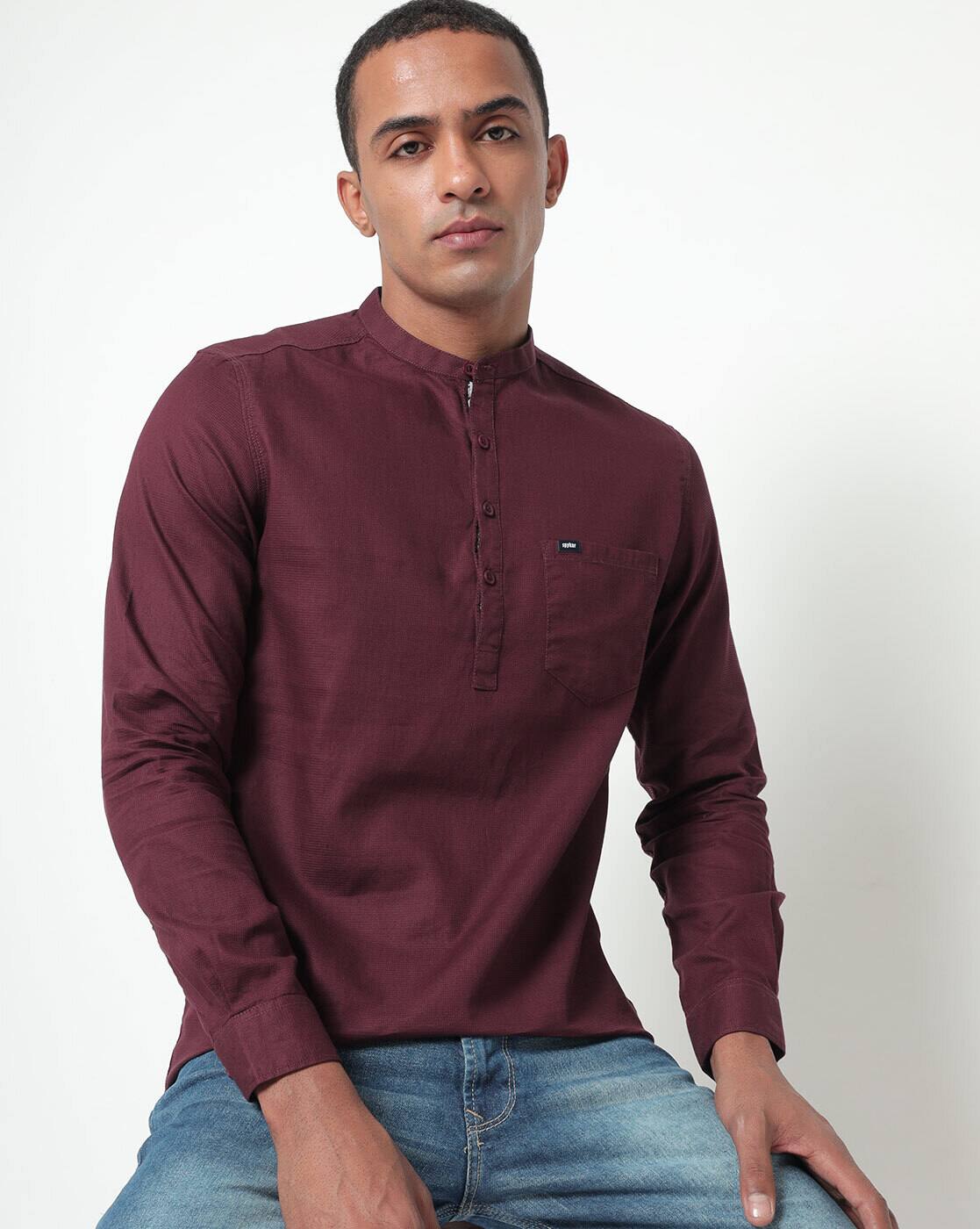 Buy Maroon Shirts for Men by SPYKAR 