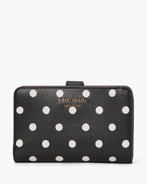 Buy KATE SPADE Spencer Sunshine Dot Compact Zip-Around Wallet | Black Color  Women | AJIO LUXE