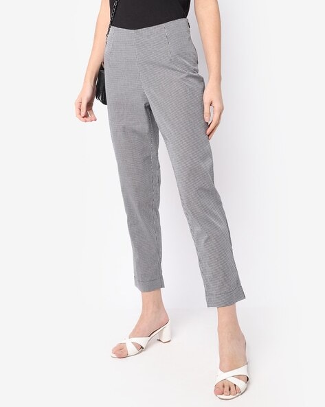 W Bottoms  Buy W Silver Solid Trousers Online  Nykaa Fashion