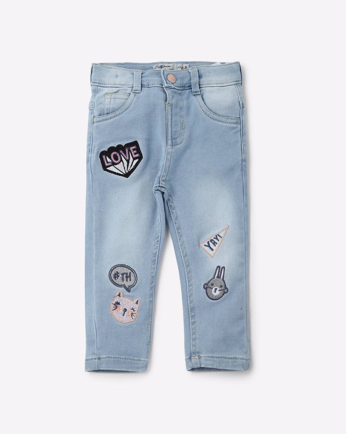 Buy Blue Jeans \u0026 Jeggings for Girls by Toffy House Online | Ajio.com