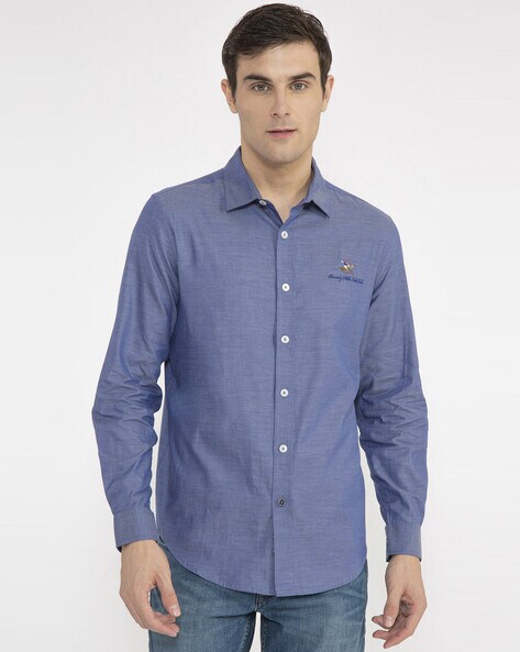 Buy Navy Blue Shirts for Men by Beverly Hills Polo Club Online 