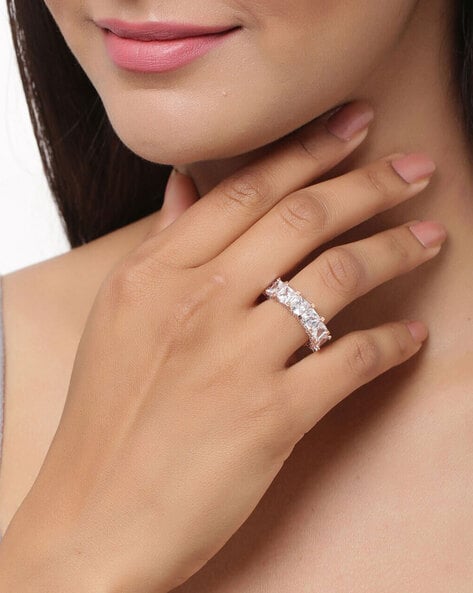 Rhodium Finger Ring Ad Stone Studded at Rs 595.00/piece | पत्थर की स्टडेड  रिंग, पत्थर जड़ित अंगूठी, स्टोन स्टडेड रिंग - Beeline, Pune | ID:  2849821307191