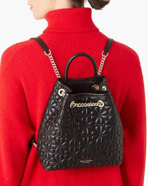 Buy KATE SPADE Bloom Medium Backpack with Adjustable Shoulder Straps |  Black Color Women | AJIO LUXE