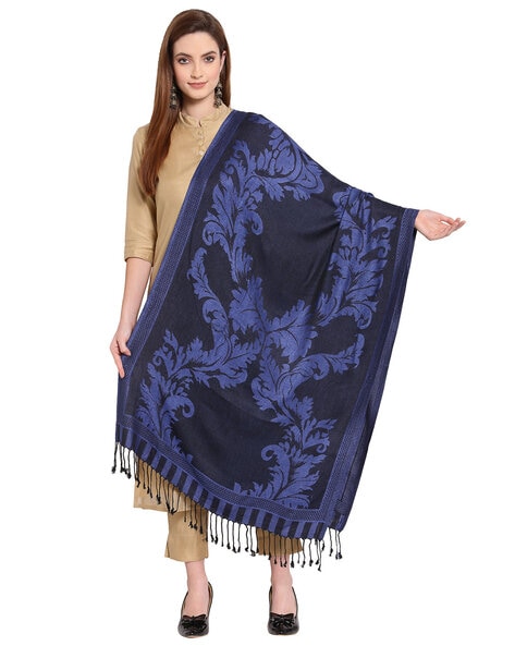 Woven Shawl with Fringed Edges Price in India