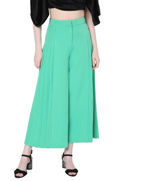 Vero Moda Flared Women Green Trousers