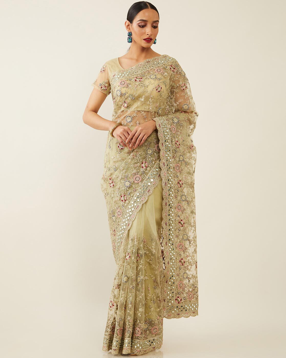 Women's Sarees online. Buy Women's Sarees online in India. – Ajio | Stylish  blouse design, Stylish blouse, Saree draping styles