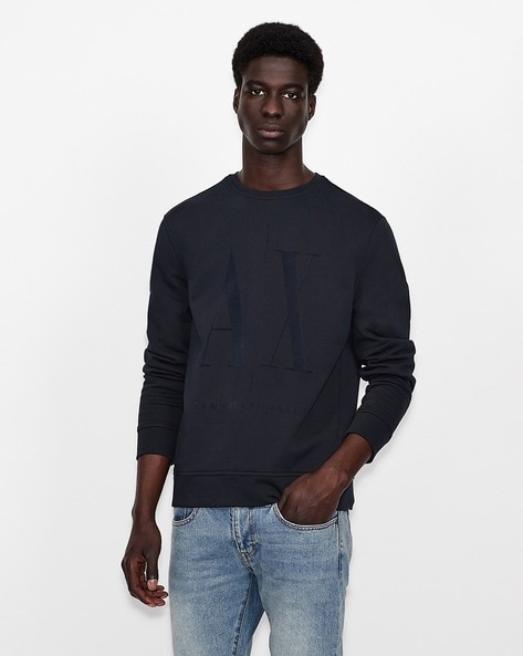 Buy Navy Sweatshirt Hoodies for Men by ARMANI EXCHANGE Online Ajio