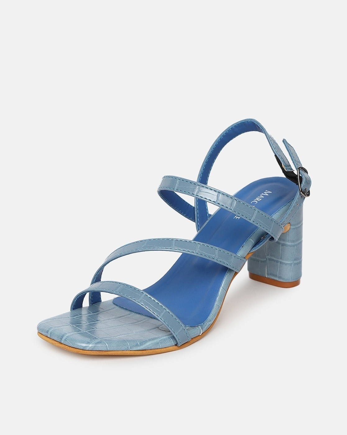 Jeannot women's sandal in light blue leather with medium heel