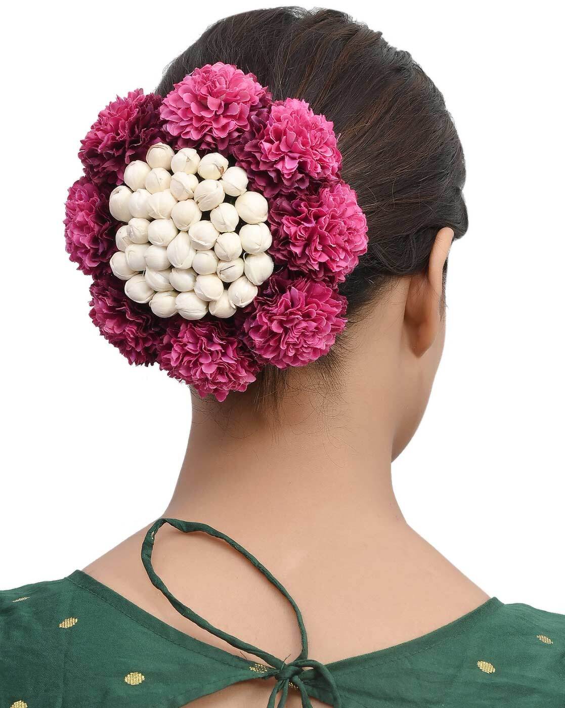 Accessher Peach Floral Hair Bun Cover Hair Rose Clip Hair Bun Decoration  Gajra Extension for Women: Buy Accessher Peach Floral Hair Bun Cover Hair  Rose Clip Hair Bun Decoration Gajra Extension for