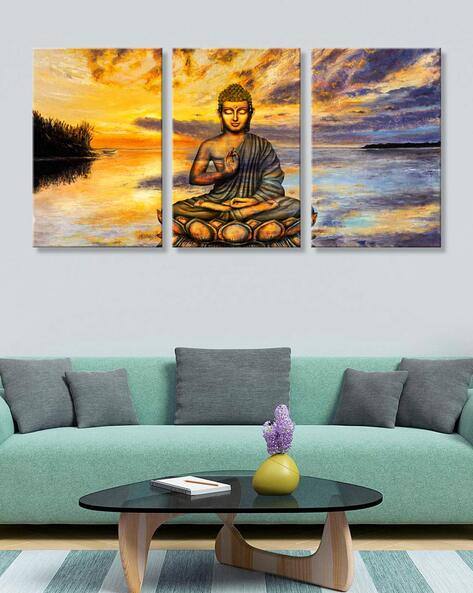 999store Set of 3 Canvas Framed Painting 54'' x 30''