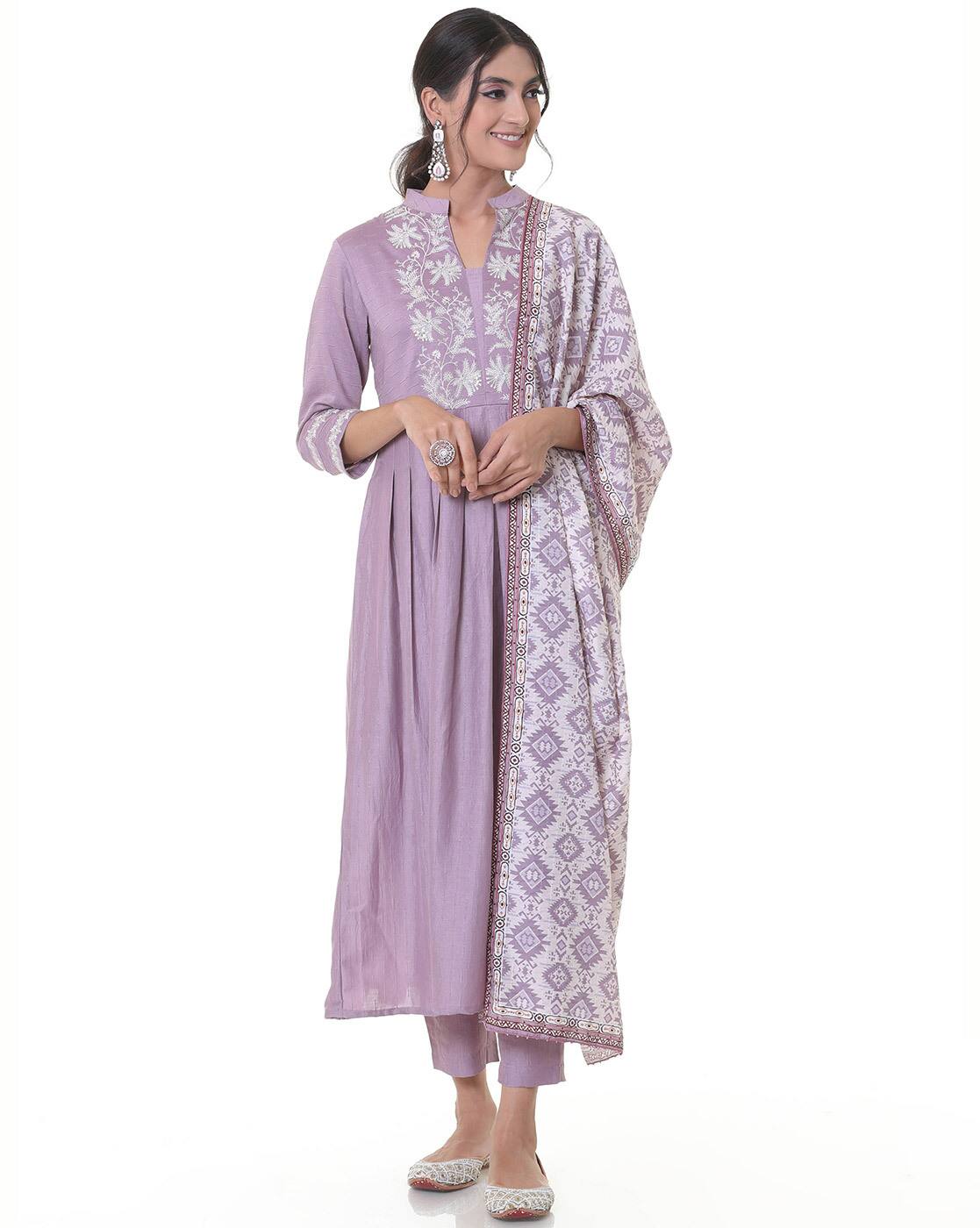 Buy Purple Kurta Suit Sets for Women by HEEPOSH Online | Ajio.com