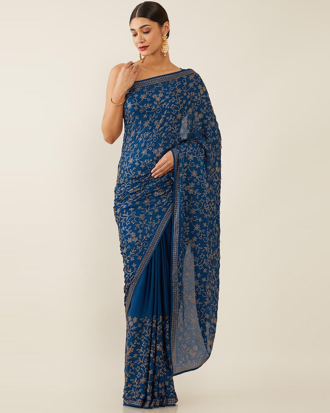 Buy Blue Sarees for Women by SOCH Online | Ajio.com