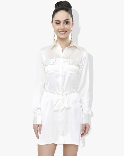 Buy Pink Fort White Shirt Dress for Women's Online @ Tata CLiQ