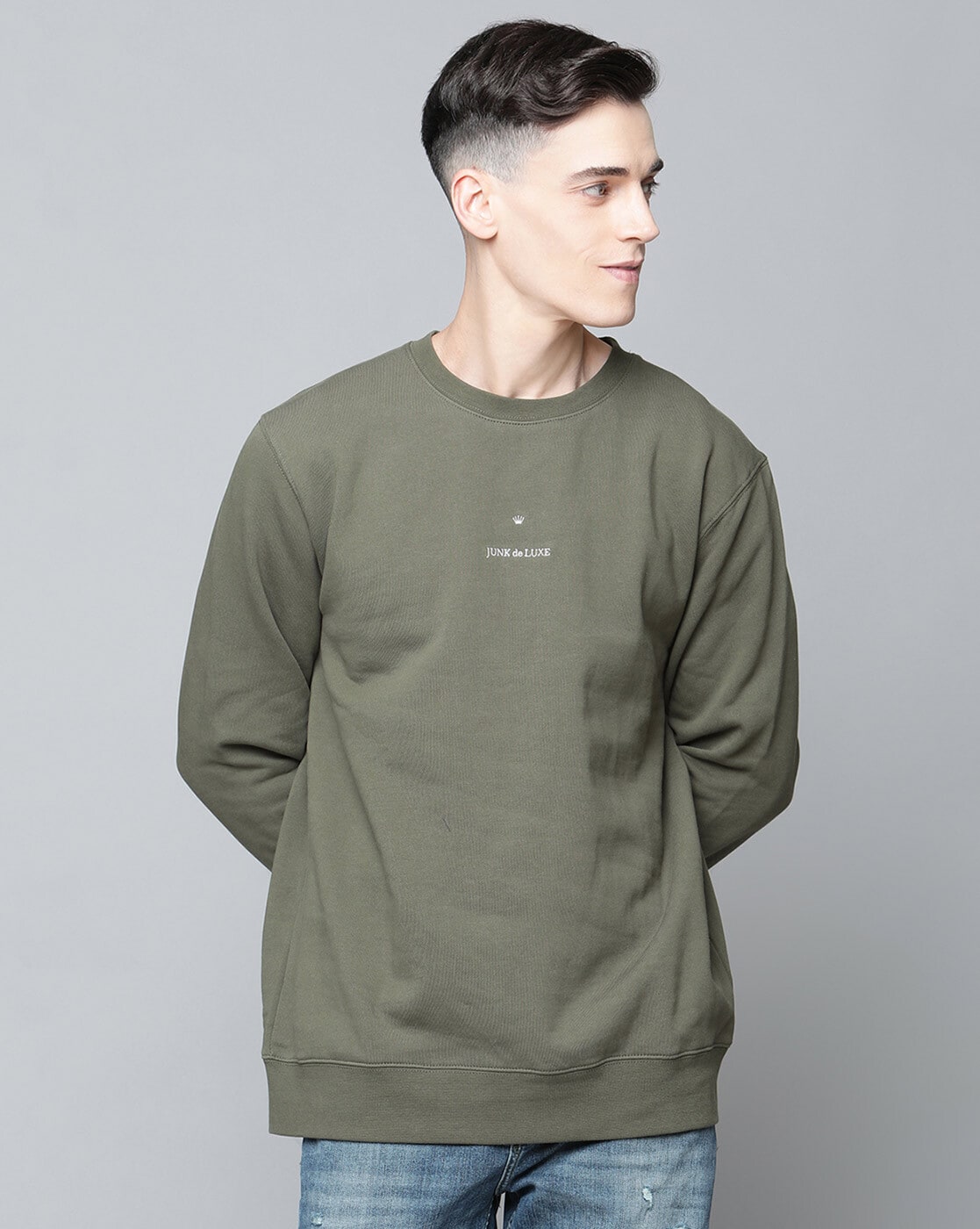 Buy Olive Sweatshirt & for Men by Online | Ajio.com