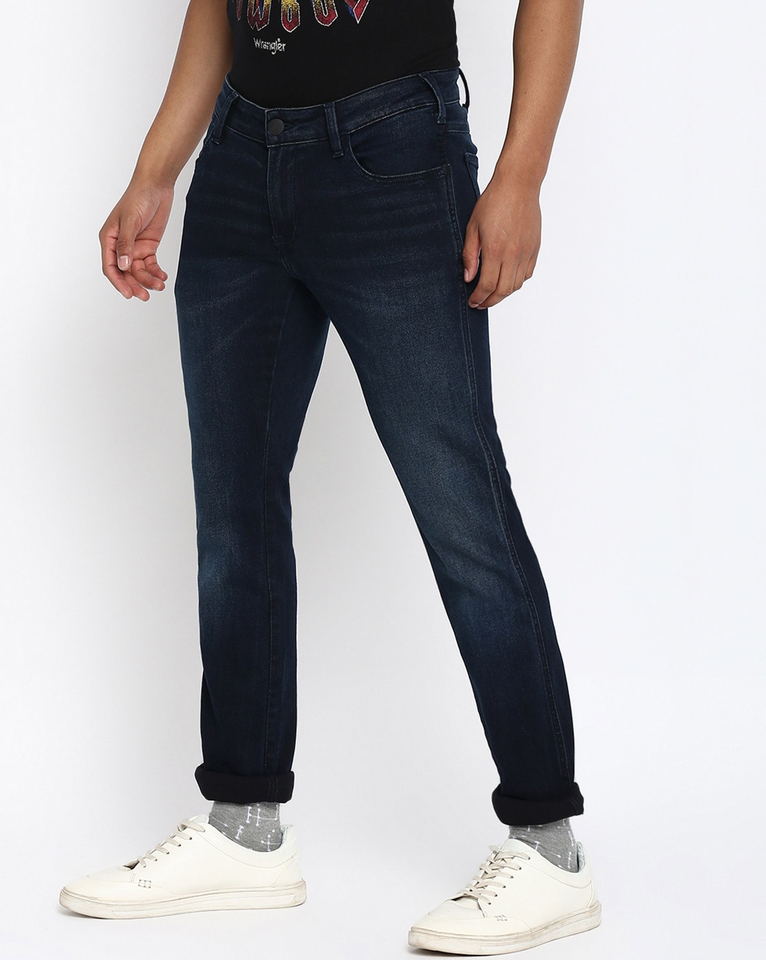 wrangler navy blue jeans