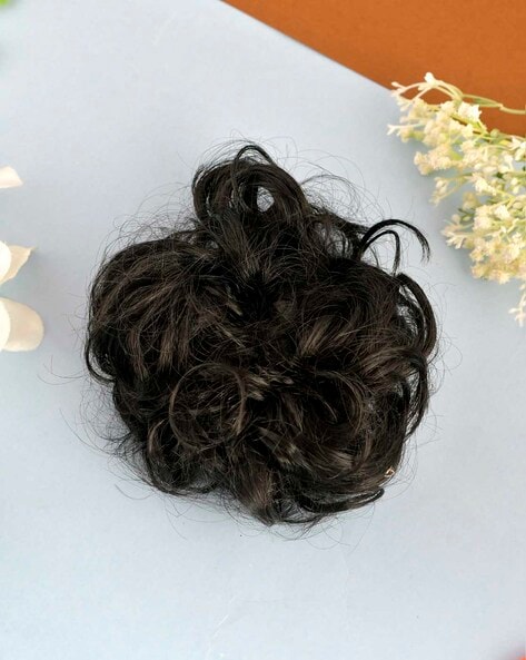 NAVMAV Hair Juda with Clip Clutcher Messy Bridal Black Hair Bun Stone Wig  for Girls  women 1Pc  JioMart