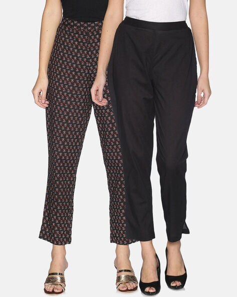 Buy Black Pants for Women by Saffron Threads Online