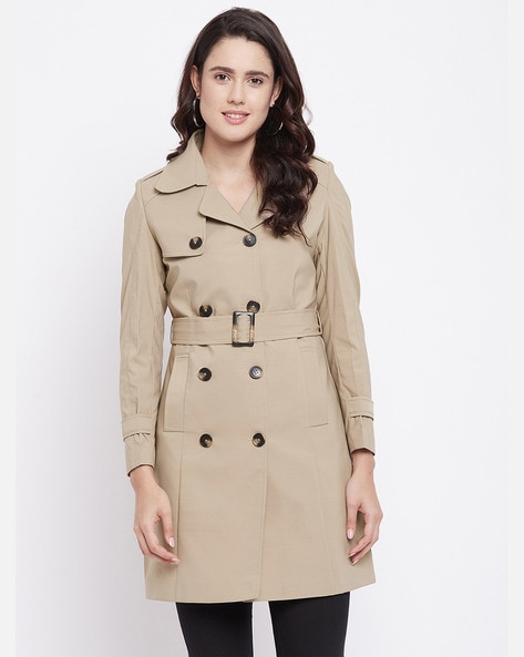 cream trench coat