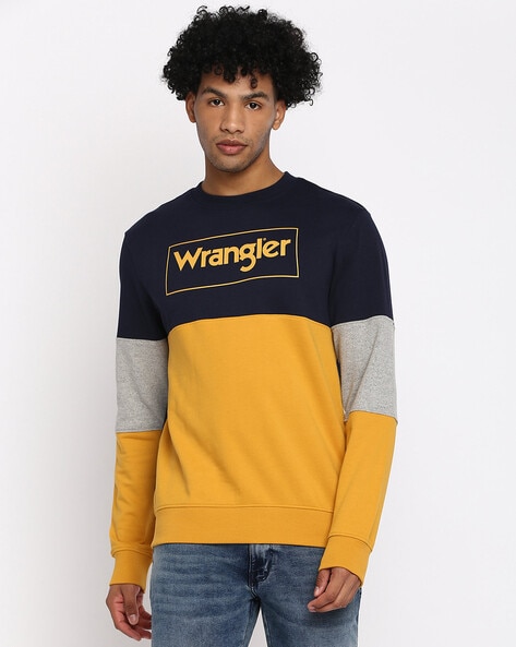 Buy Mustartd Yellow Sweatshirt & Hoodies for Men by WRANGLER Online |  