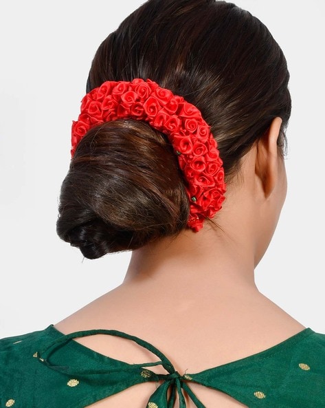 Buy Red Rose Gold Plated Bun Pin online-KARAGIRI | FESTIVE SALE – Karagiri  Global