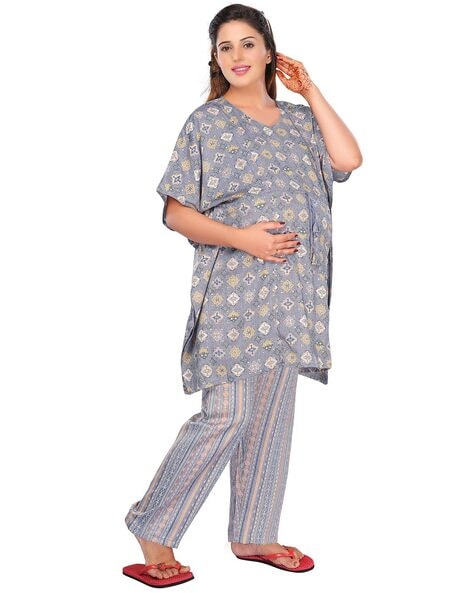 Buy online Grey Cotton Maternity Wear from clothing for Women by Goldstroms  for ₹999 at 0% off