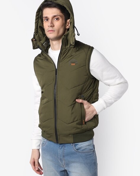 green vest hoodie