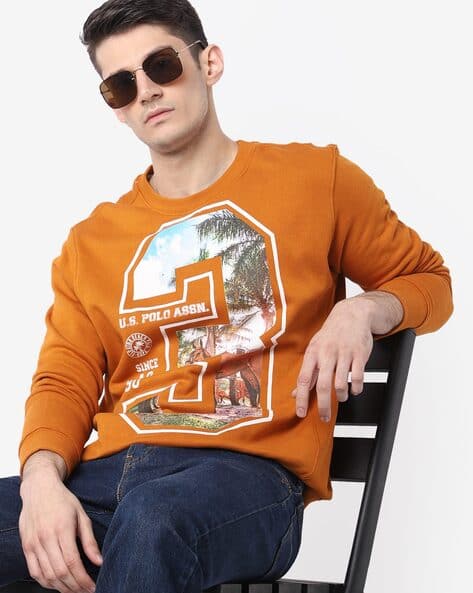 Graphic Print Crew-Neck Sweatshirt