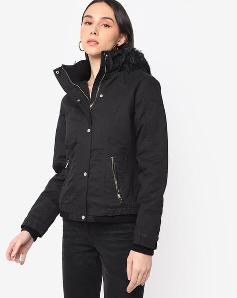 Solid Hooded Jacket