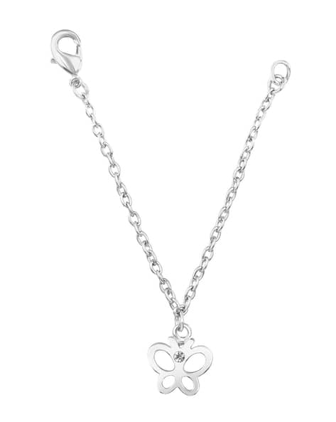 MAHI Rhodium-Plated Butterfly Watch Charm