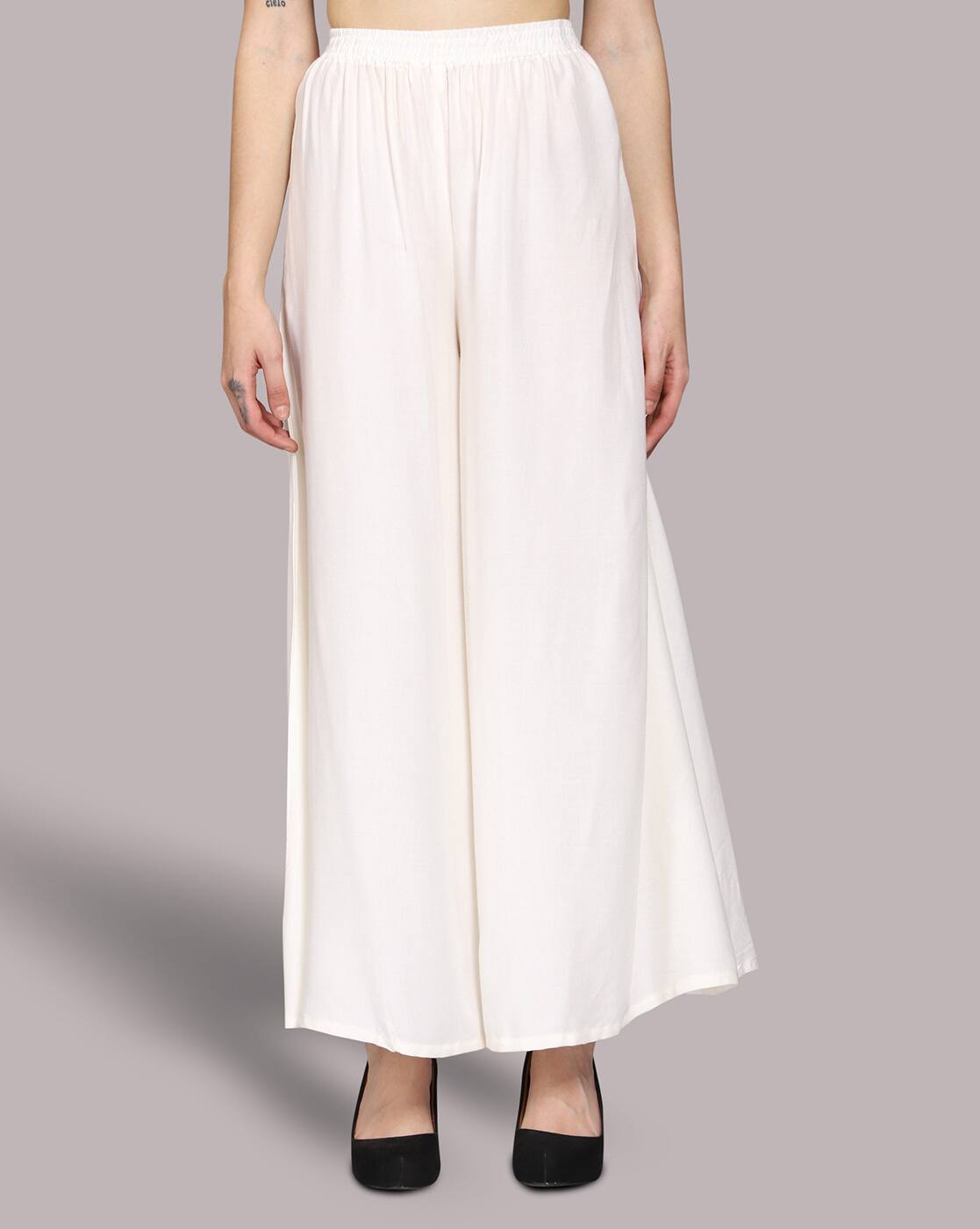 Buy Cream Trousers \u0026 Pants for Women by 