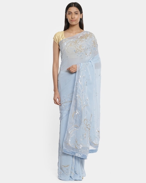 Satya Paul The Bliss Embroidered Saree