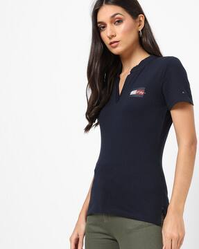 Buy Navy Blue Tshirts for Women by GAS Online | Ajio.com