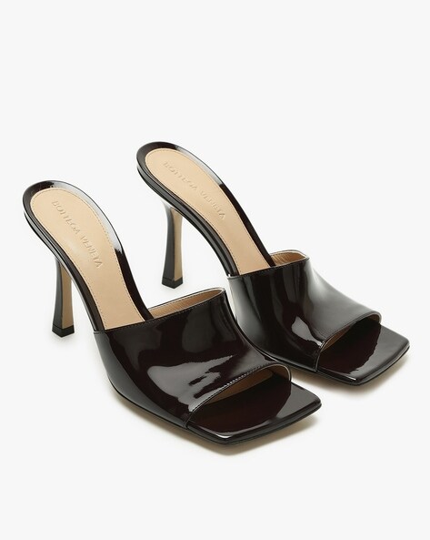 Womens Shoes Heels Sandal heels Bottega Veneta Stretch Metallic Leather Sandals 
