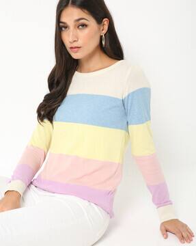 Buy Multicoloured Sweaters u0026 Cardigans for Women by Teamspirit Online |  Ajio.com