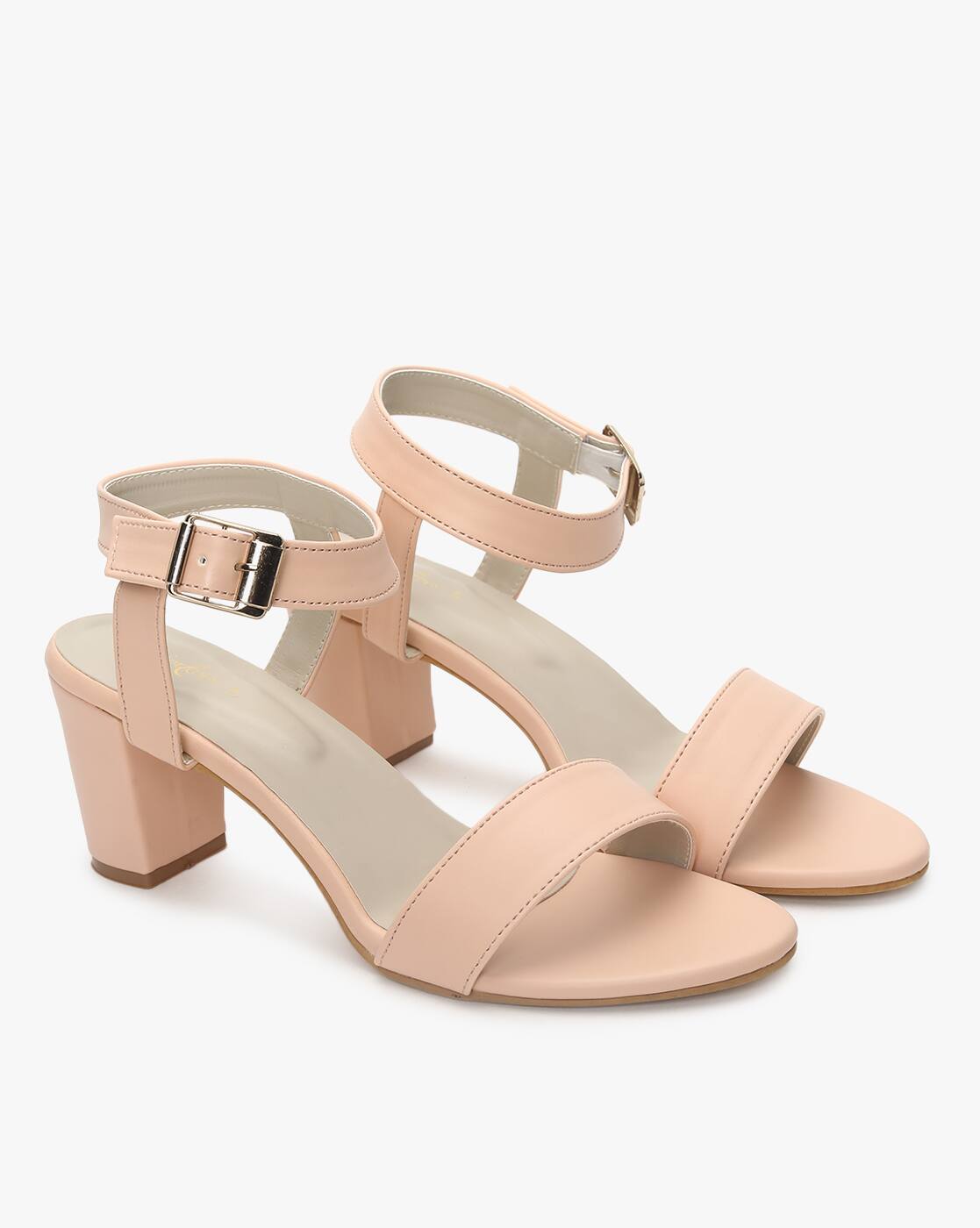 Buy Nude Heeled Sandals for Women by 