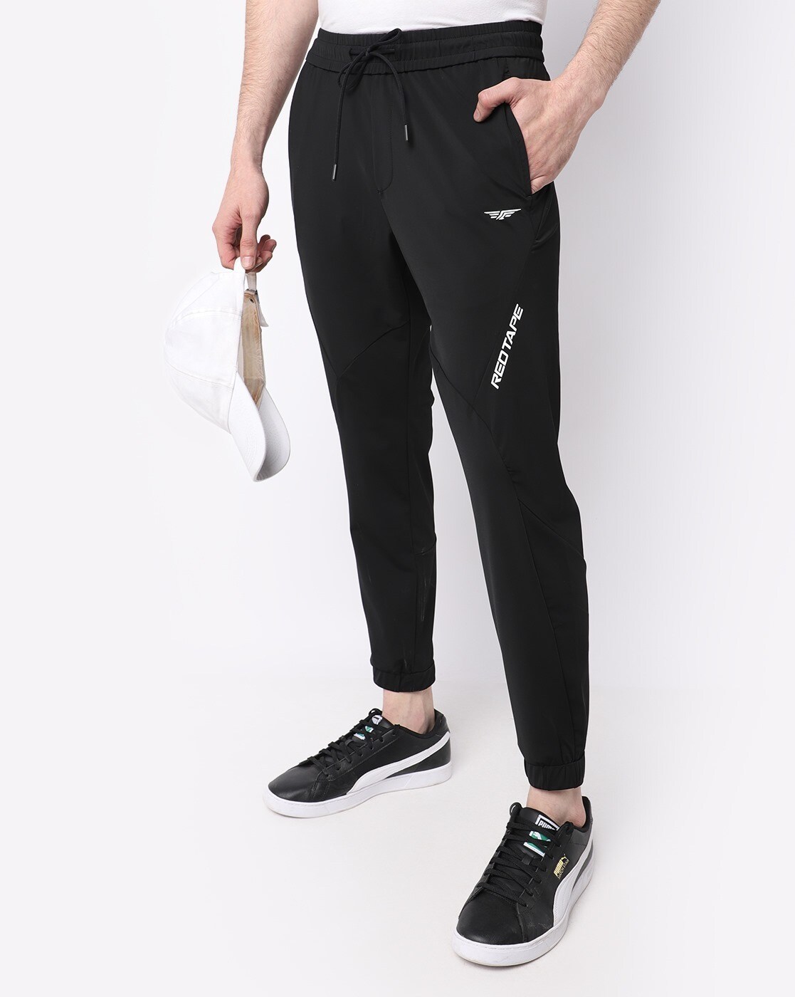 Buy BLACK Track Pants for Men by RED TAPE Online | Ajio.com