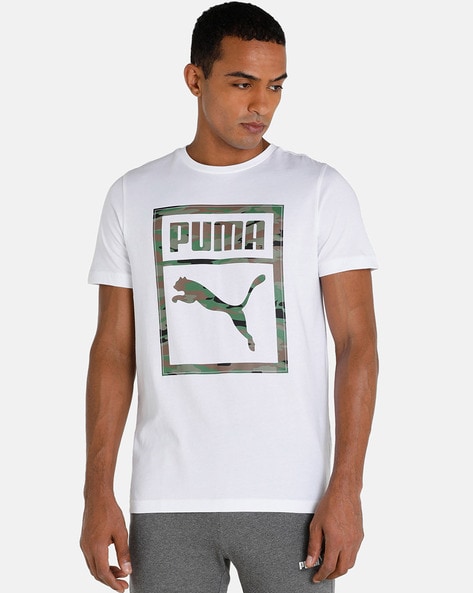 omvendt lava Gør livet Buy White Tshirts for Men by Puma Online | Ajio.com