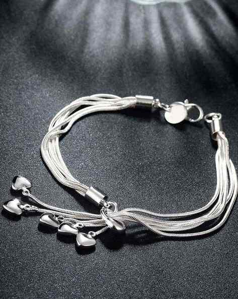 silver heart charms for bracelets