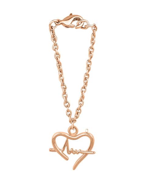 MAHI Rose Gold-Plated Heart Watch Charm