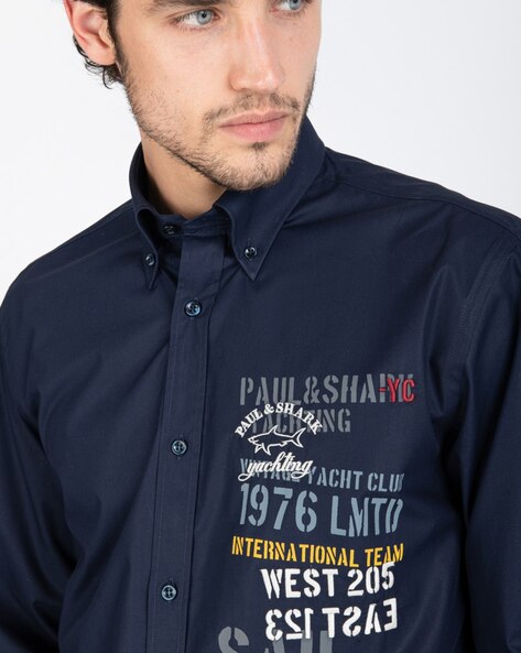 Buy Navy Shirts for Men by PAUL & SHARK Online | Ajio.com