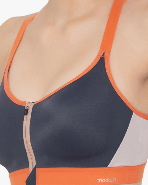 1380 Wirefree Padded Cotton Elastane Full Coverage Racer Back Active Bra  with Moisture Move Treatment