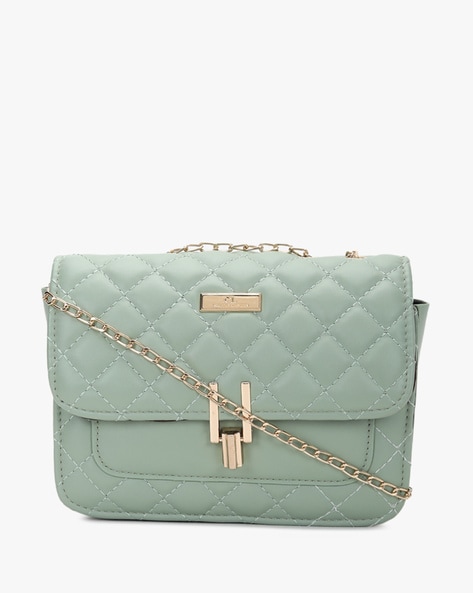 Buy BRIGHT GREEN QUILTED FLAP SHOULDER BAG for Women Online in India